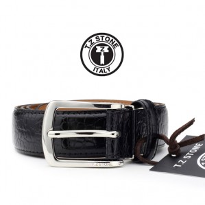 TZ1D101BK 클래식 악어패턴 벨트-블랙