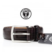 TZ1D101DB 클래식 악어패턴 벨트-다크브라운