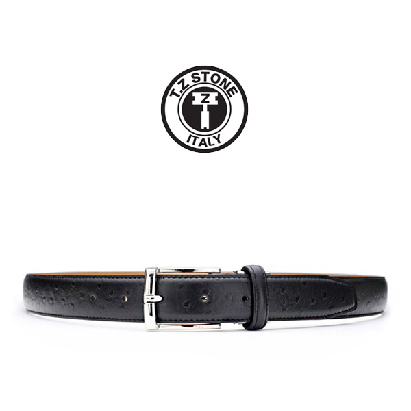 TZ1D102BK 벨트 클래식 타조패턴-블랙