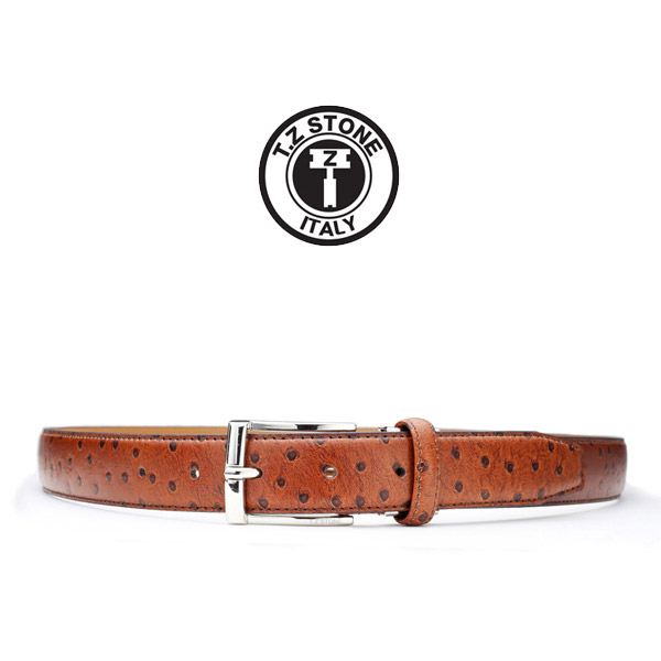 TZ1D102BR 벨트 클래식 타조패턴-브라운
