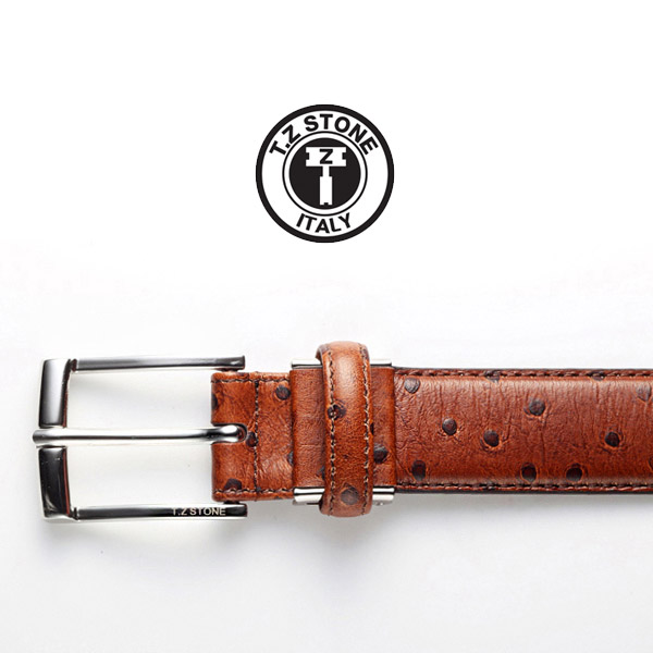 TZ1D102BR 벨트 클래식 타조패턴-브라운