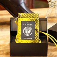 TZ1D209 뱀피 옐로우 목걸이형 카드지갑