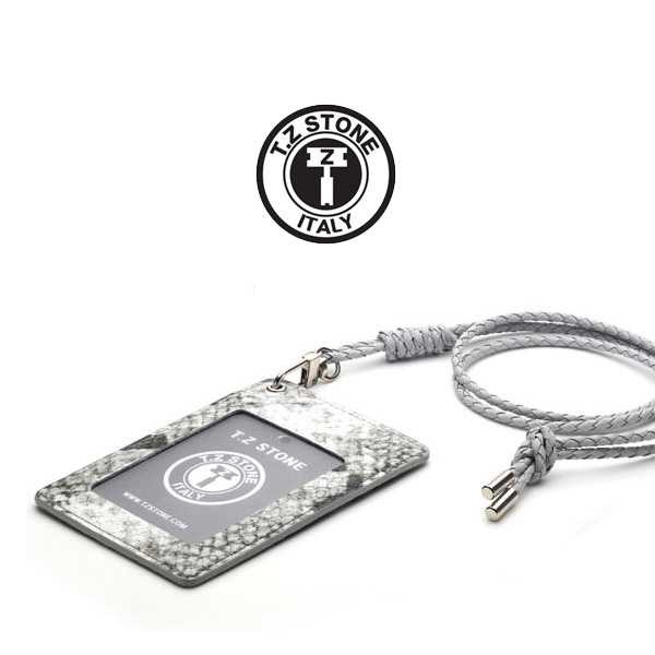 TZ1D210 뱀피 화이트 목걸이형 카드지갑