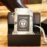 TZ1D210 뱀피 화이트 목걸이형 카드지갑