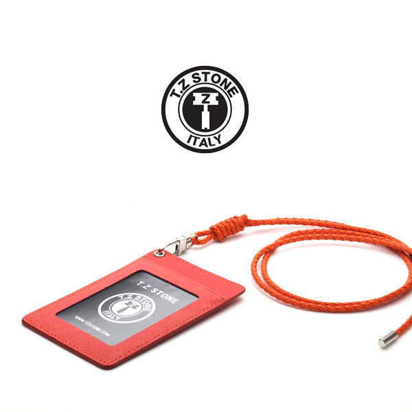 TZ1D214 사피아노 오렌지 목걸이형 카드지갑