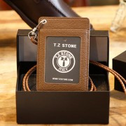 TZ1D215 목걸이형 카드지갑 버팔로 브라운