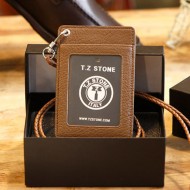 TZ1D215 목걸이형 카드지갑 버팔로 브라운