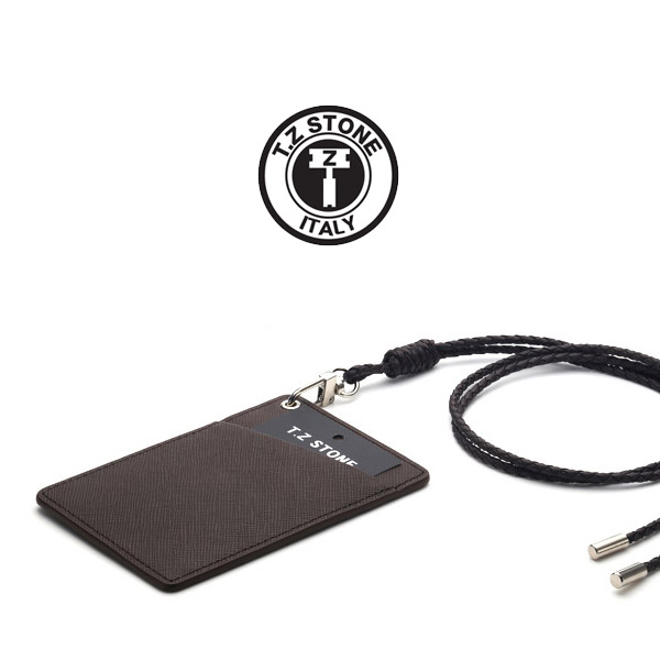 TZ1D217 목걸이형 카드지갑 사피아노 브라운