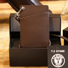 TZ1D217 목걸이형 카드지갑 사피아노 브라운