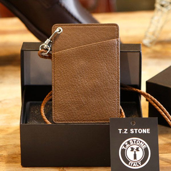 TZ1D218 목걸이형 카드지갑 버팔로 브라운