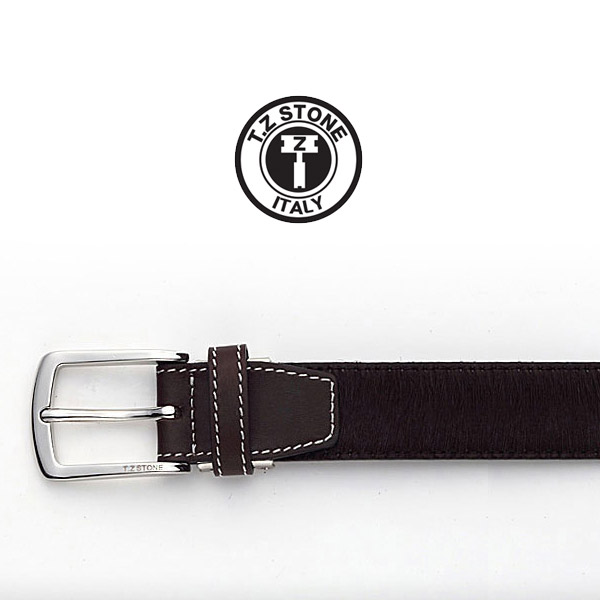 TZ1D112DB 송치 가죽 벨트 다크브라운
