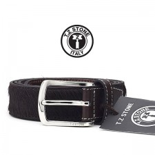 TZ1D112DB 송치 가죽 벨트 다크브라운