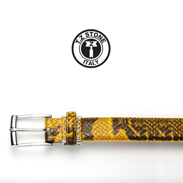 TZ1D113YE 클래식 벨트 - 뱀피패턴 옐로우
