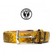TZ1D113YE 클래식 벨트 - 뱀피패턴 옐로우