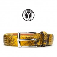 TZ1D113YE 클래식 벨트 - 뱀피패턴 옐로우