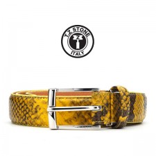 TZ1D113YE 클래식 벨트 - 뱀피패턴 옐로우