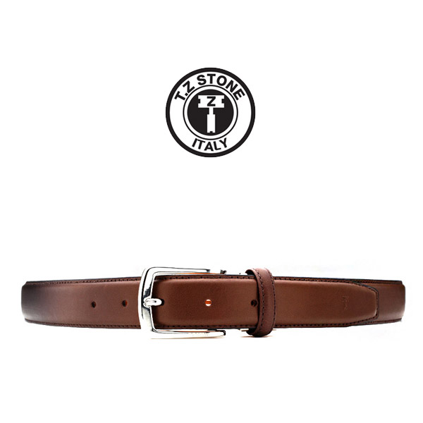 TZ1D115MB 벨트 - 핸드워싱프린팅 브라운