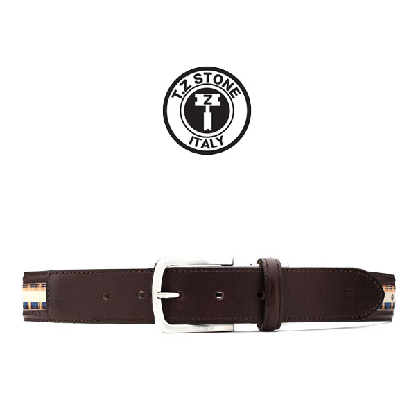 TZ1D116DB 벨트 - 믹스패브릭카프 브라운