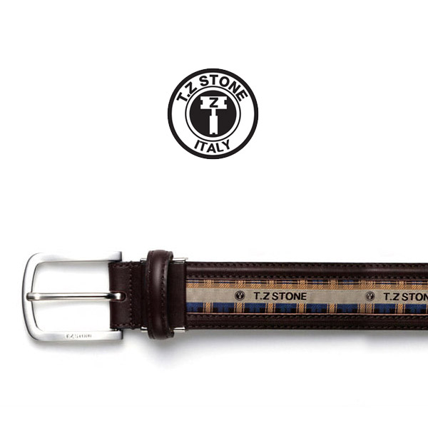 TZ1D116DB 벨트 - 믹스패브릭카프 브라운