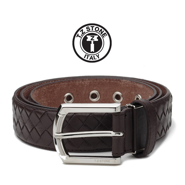 TZ1D119DB 벨트 - 핸드메이드 메쉬 다크브라운