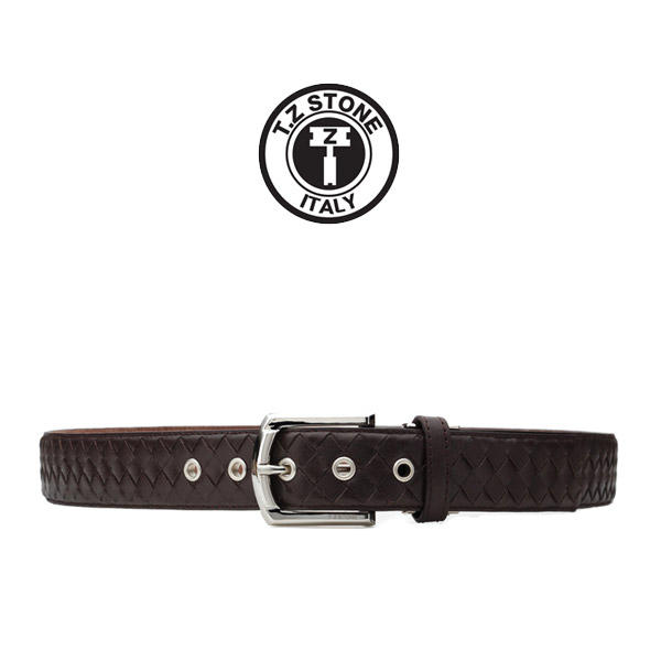 TZ1D119DB 벨트 - 핸드메이드 메쉬 다크브라운