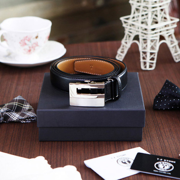 TZ1D302BK 자동 벨트 - 클래식 레더 블랙