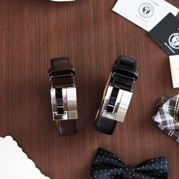 TZ1D302DB 자동 벨트 - 클래식 레더 브라운