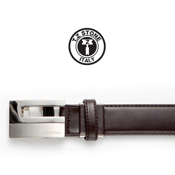 TZ1D302DB 자동 벨트 - 클래식 레더 브라운