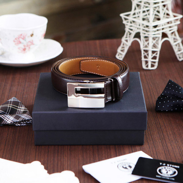 TZ1D302DB 자동 벨트 - 클래식 레더 브라운