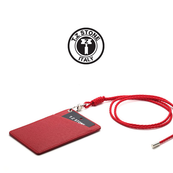 TZ1D223 목걸이형 카드지갑 사피아노 레드