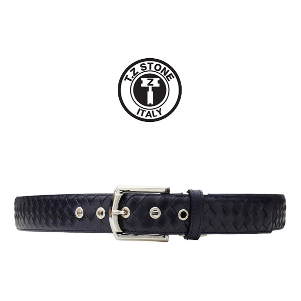 TZ1D119NY 벨트 - 핸드메이드 메쉬 네이비