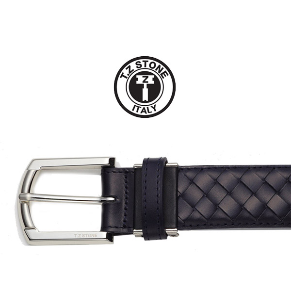 TZ1D119NY 벨트 - 핸드메이드 메쉬 네이비