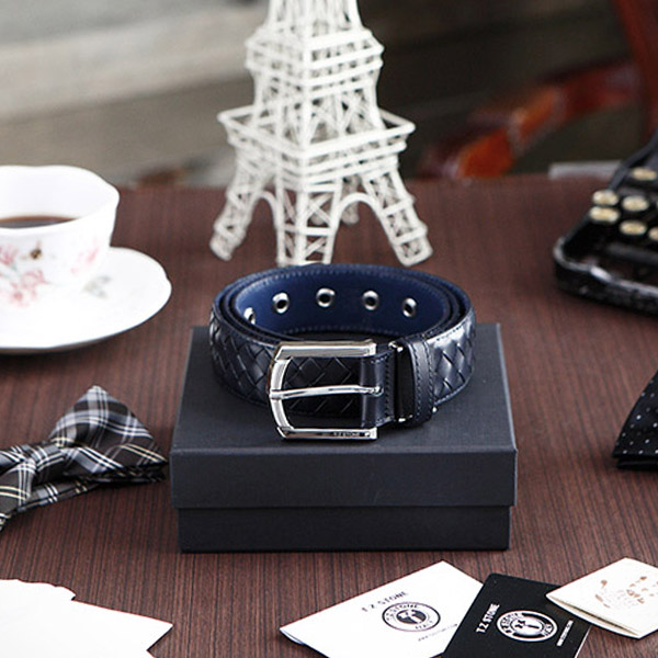 TZ1D119NY 벨트 - 핸드메이드 메쉬 네이비